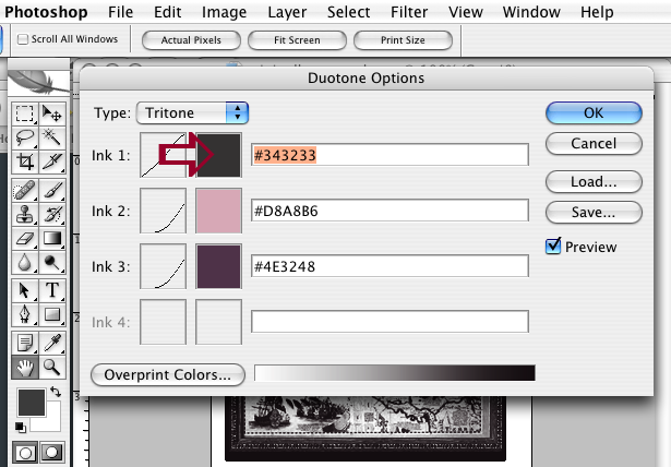 dialog box for naming your colors found in image duotone options mode 