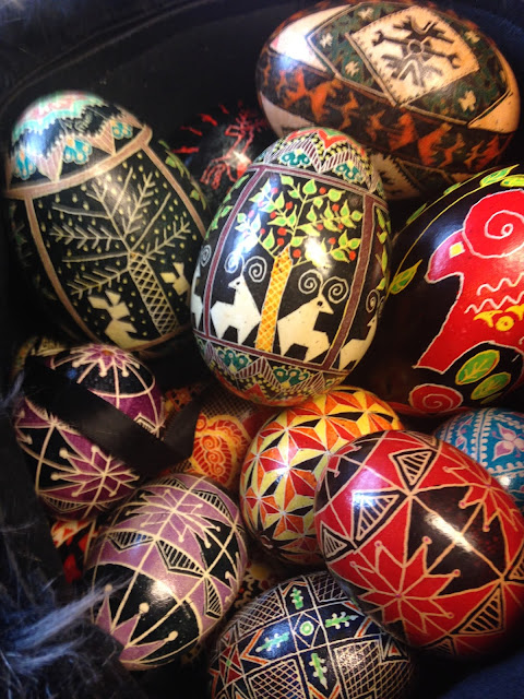 Pysanky Egg Art by Visual Artist Nancy Tranter
pasanka wax resist batik multiple designs