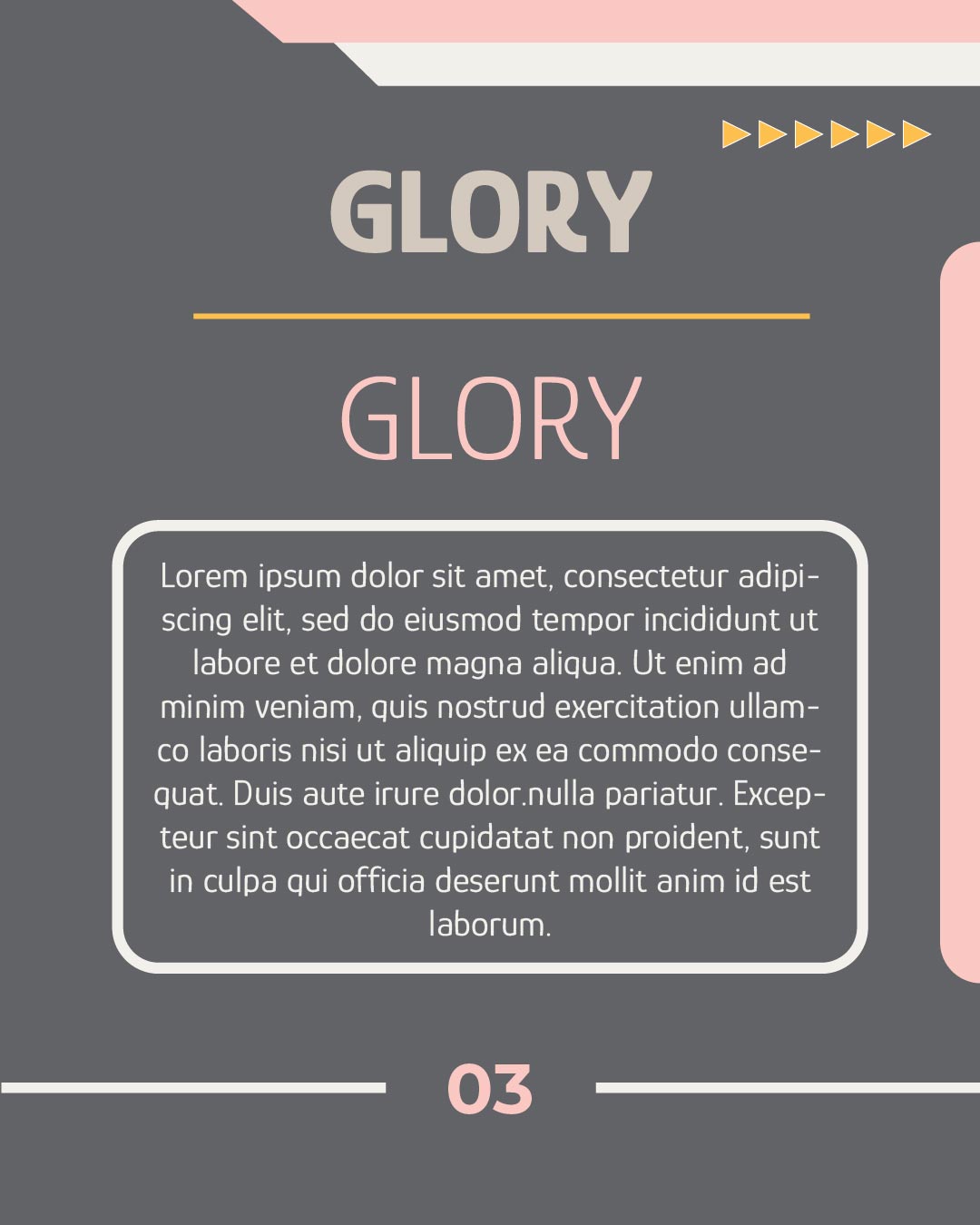 this is an example of glory font