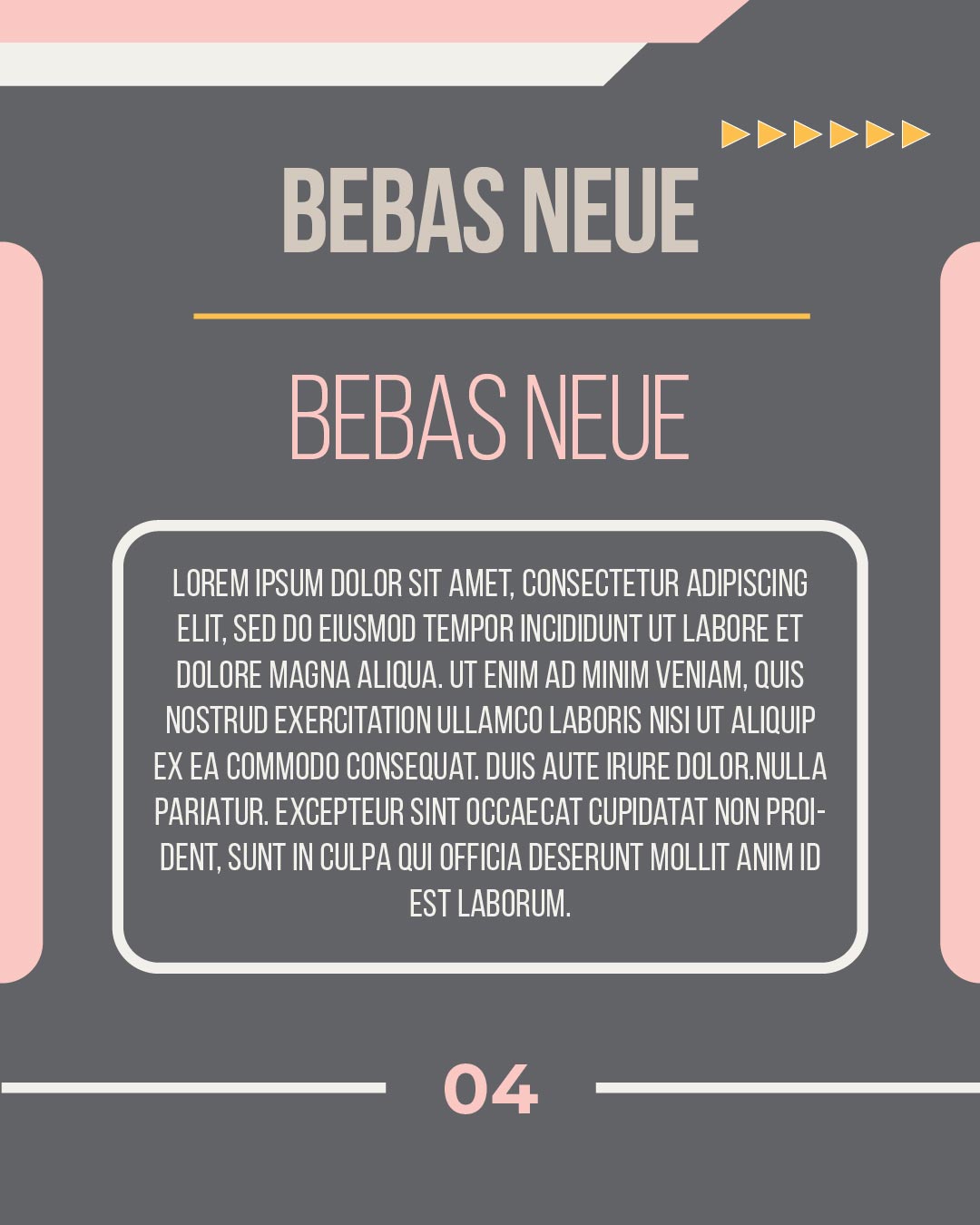 this is an example of bebas neue font